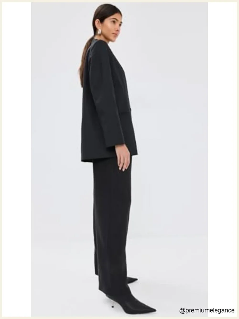 Lioness La Quinta Linen Blazer Double-Breasted Padded Shoulders Notch Collar